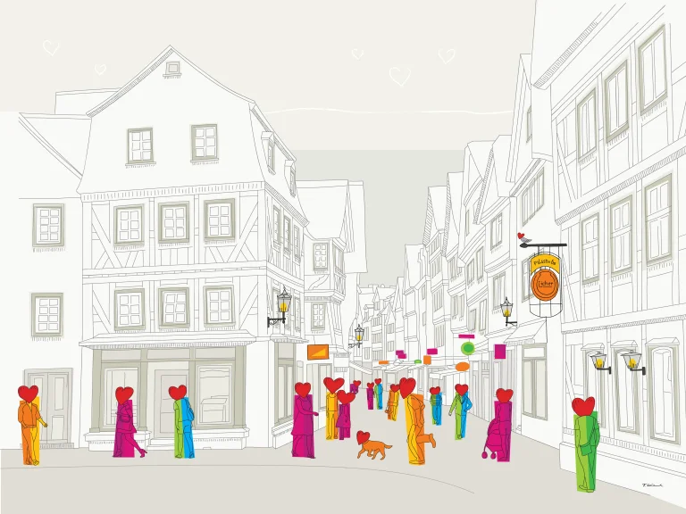 Hauptstrasse Eingang - Herzlich Bunt Serie